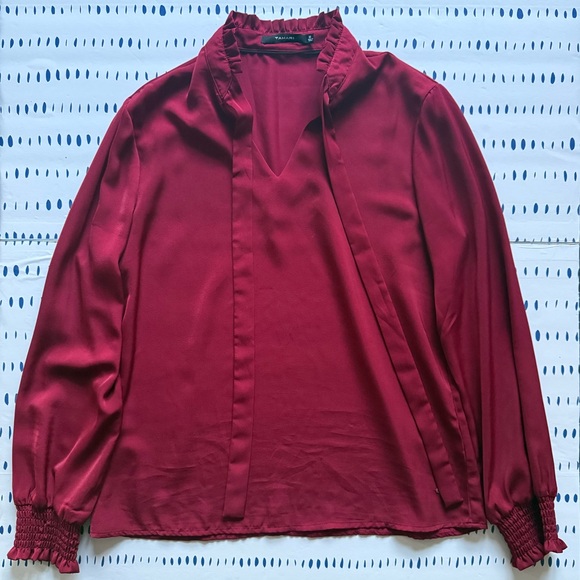 Tahari Red Blouse - Picture 1 of 2